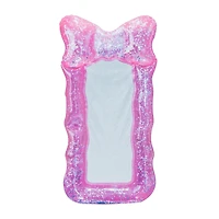 Inflatable Mesh Glitter Lounger With Cupholder