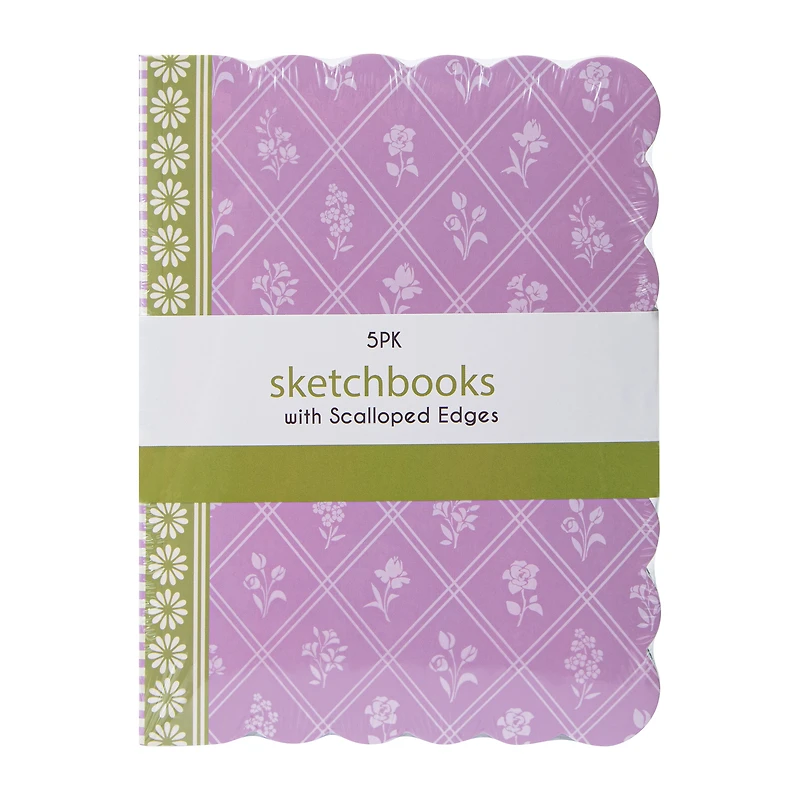 Sketchbook With Scalloped Edges 5-Pack