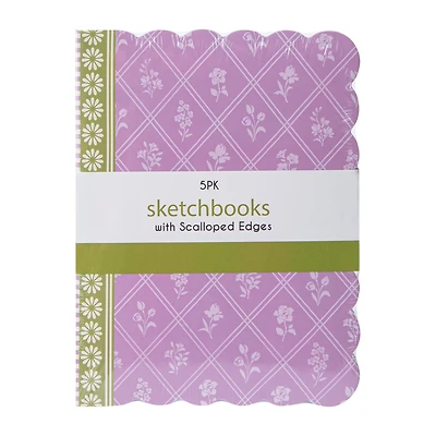 Sketchbook With Scalloped Edges 5-Pack