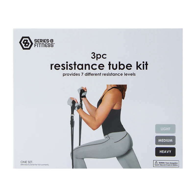 Series-8 Fitness™ Resistance Tube Kit 3-Piece