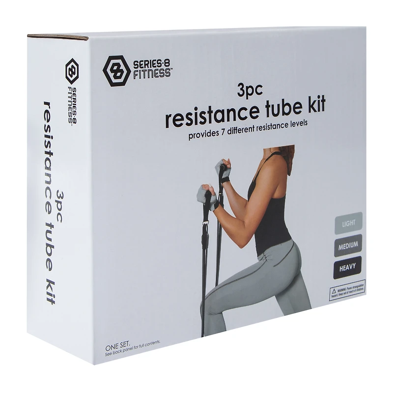 Series-8 Fitness™ Resistance Tube Kit 3-Piece