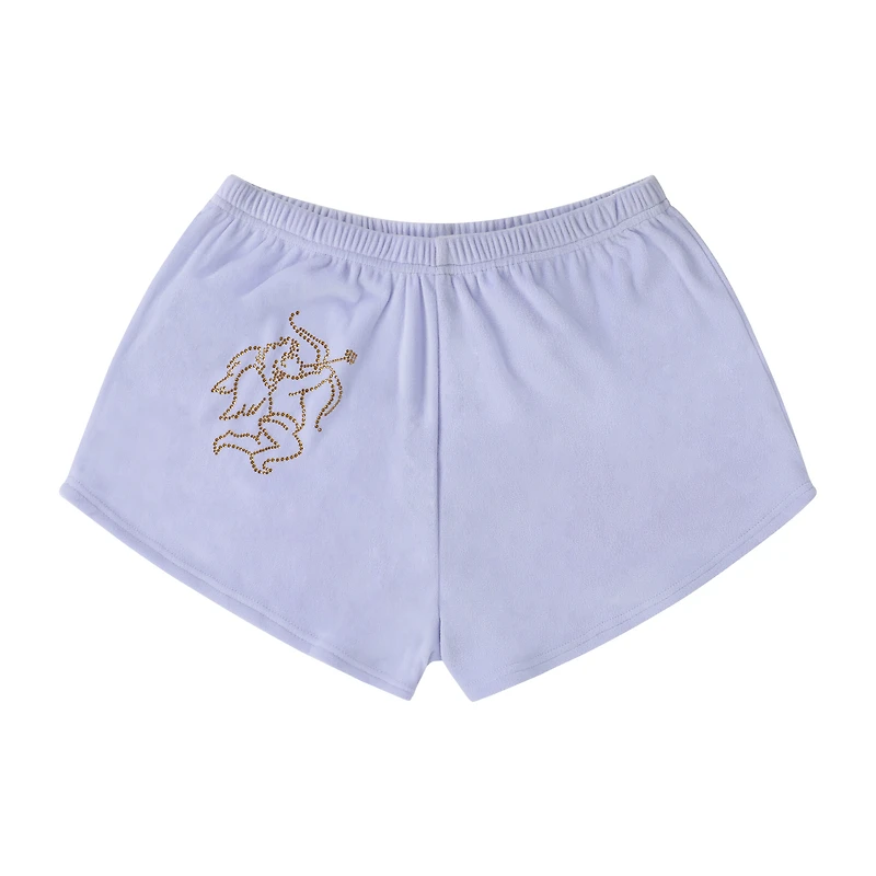 Juniors 'Be Mine' Girls Pink Plush Short