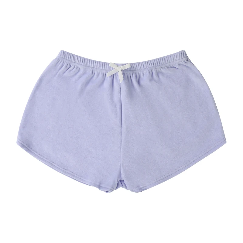 Juniors 'Be Mine' Girls Pink Plush Short