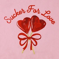 Juniors Sucker For Love Graphic Tee