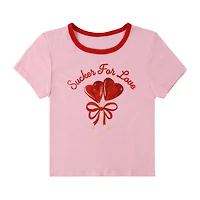 Juniors Sucker For Love Graphic Tee