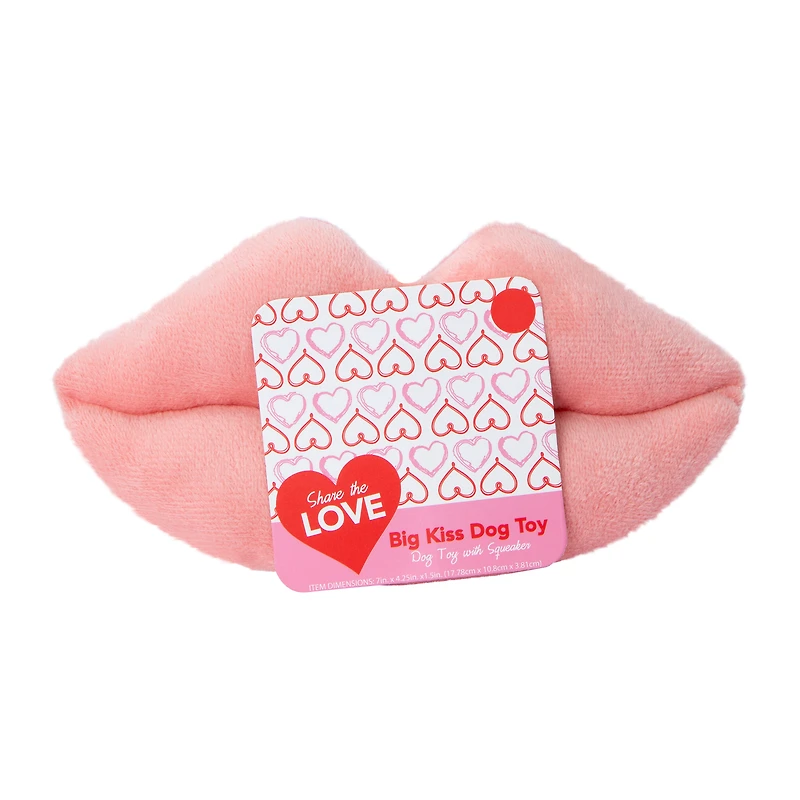 Valentine's Big Kiss Dog Toy