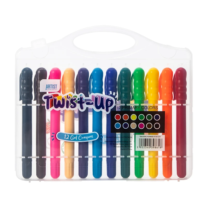 Artist Concepts™ Twist-Up Gel Crayons 12-Count
