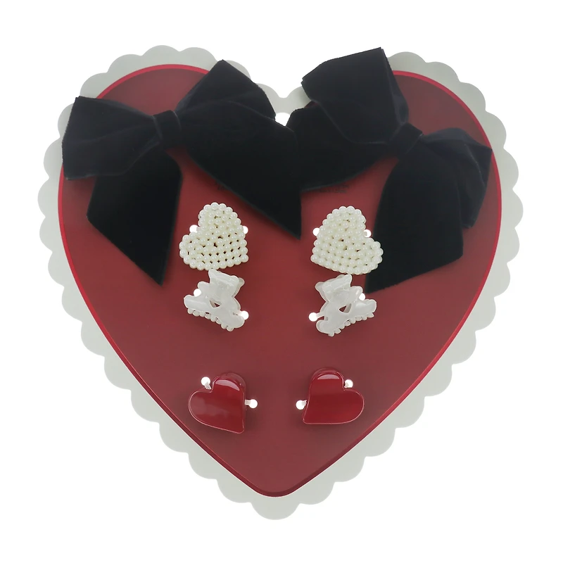 Valentine's Hair Accessories Set 8-Pack