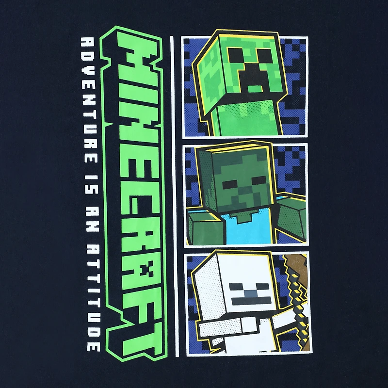 Kids Minecraft Adventure Mentality Graphic Tee