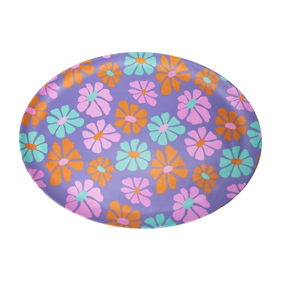 Floral Printed Melamine Serving Tray