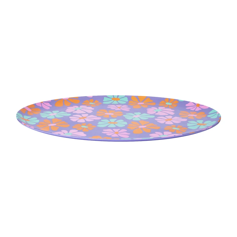 Floral Printed Melamine Serving Tray