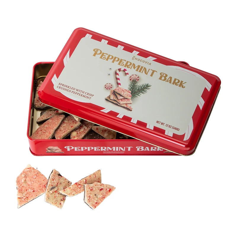 Chocovia Peppermint Bark Tin 12oz