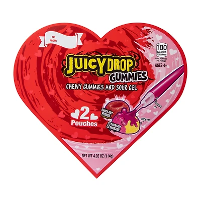 Juicy Drop® Valentine's Heart Gummies Box 4oz
