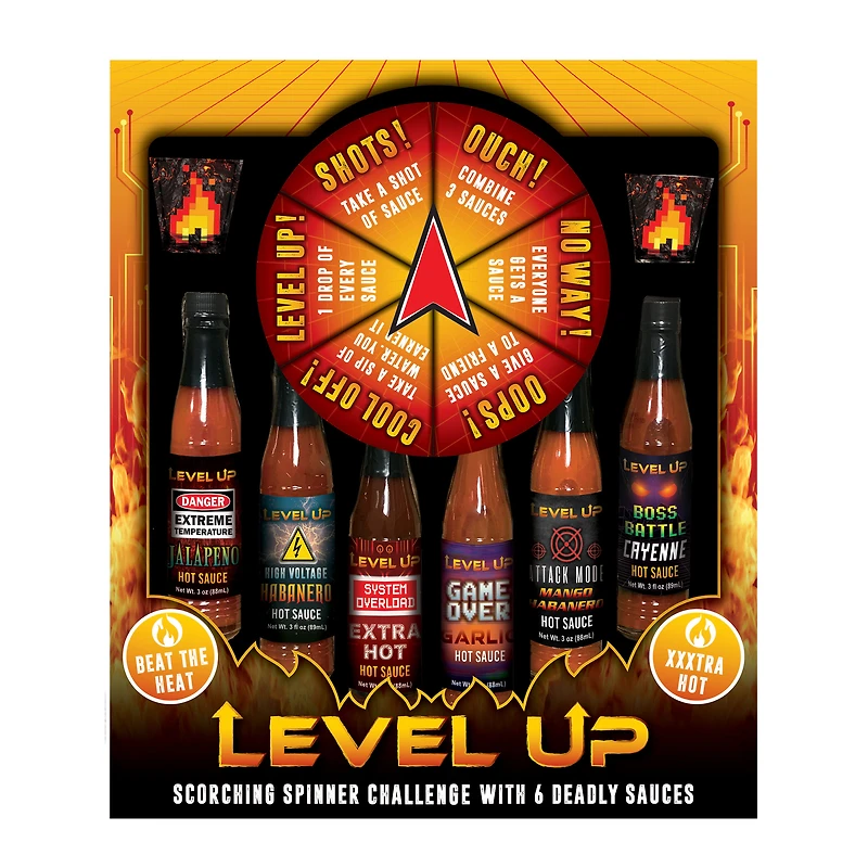 Level Up Scorching Spinner Challenge With 6 Deadly Sauces 18oz