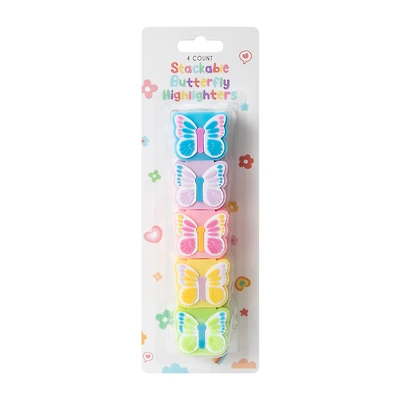 Stackable Butterfly Highlighters 4-Pack