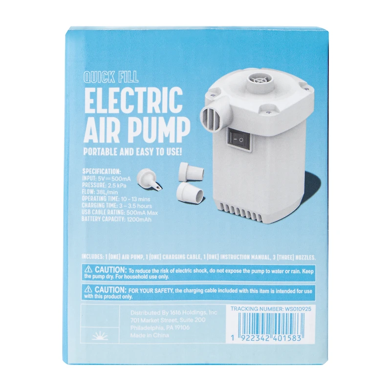 Quick Fill Electric Air Pump
