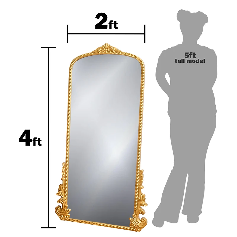 Gold Antique Style Floor Mirror 4ft x 2ft