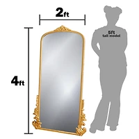 Gold Antique Style Floor Mirror 4ft x 2ft