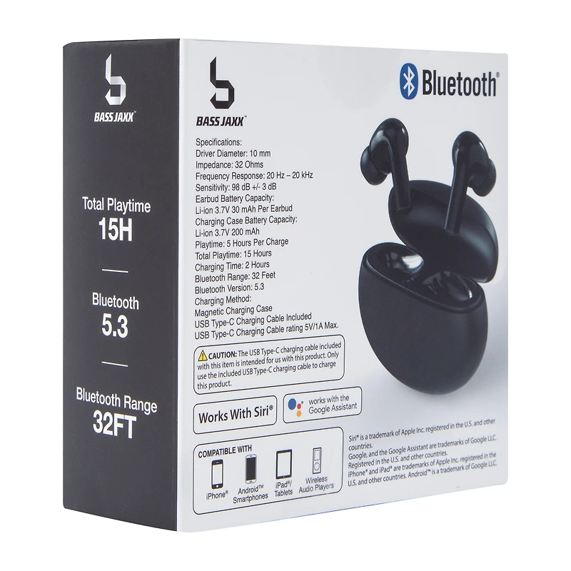 Bassjaxx™ Elite True Wire Earbuds