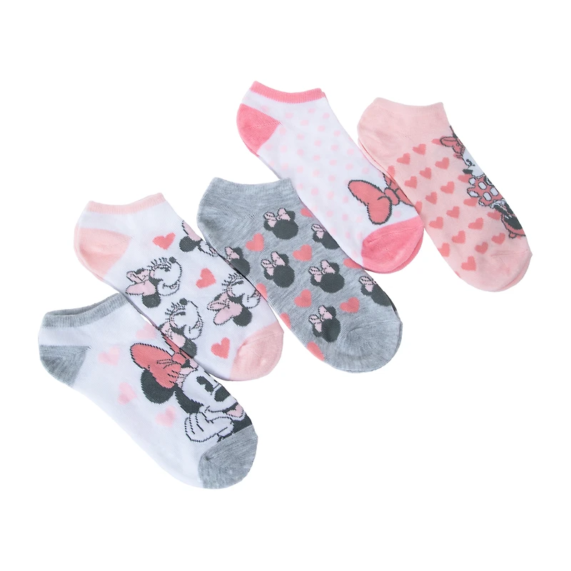 Disney Women's Minnie No-Show Socks 5-Pack