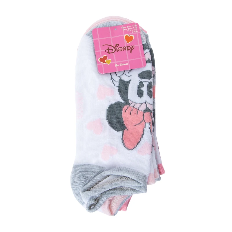 Disney Women's Minnie No-Show Socks 5-Pack