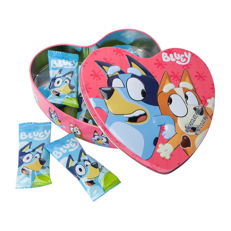 Bluey™ Milk Chocolate Hearts Tin Box 2.12oz