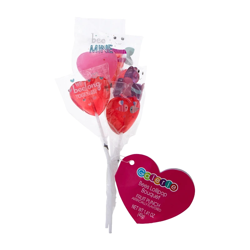 Bees Lollipop Bouquet Fruit Punch Candy 1.41oz