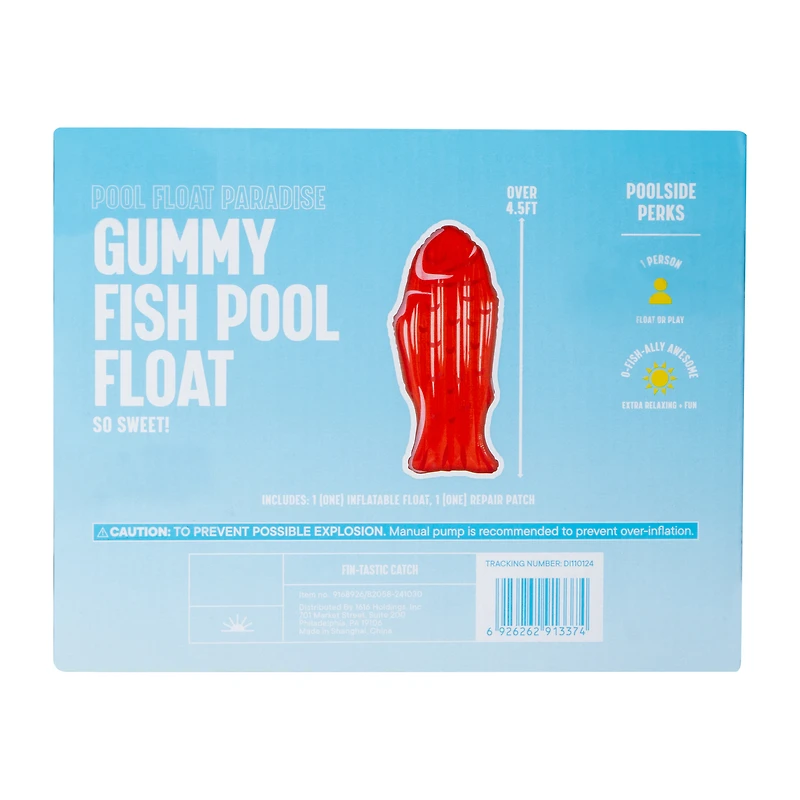 Gummy Fish Pool Float Splash Seat 56.69in x 24.02in