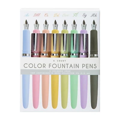 Color Fountain Pens 8-Count