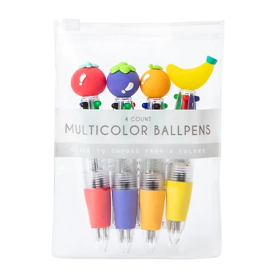 Multicolor Ballpens 4-Count