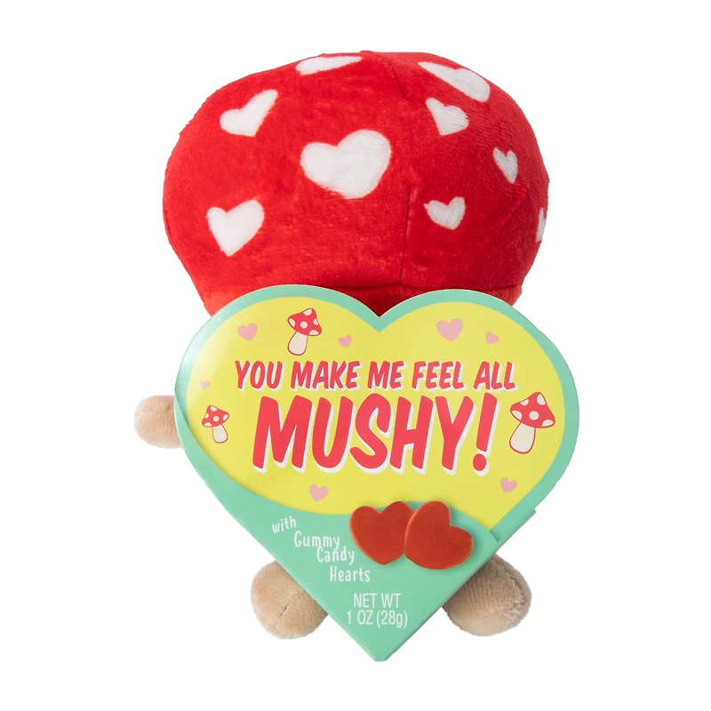 Mushroom Plush Gummy Hearts Gift Set
