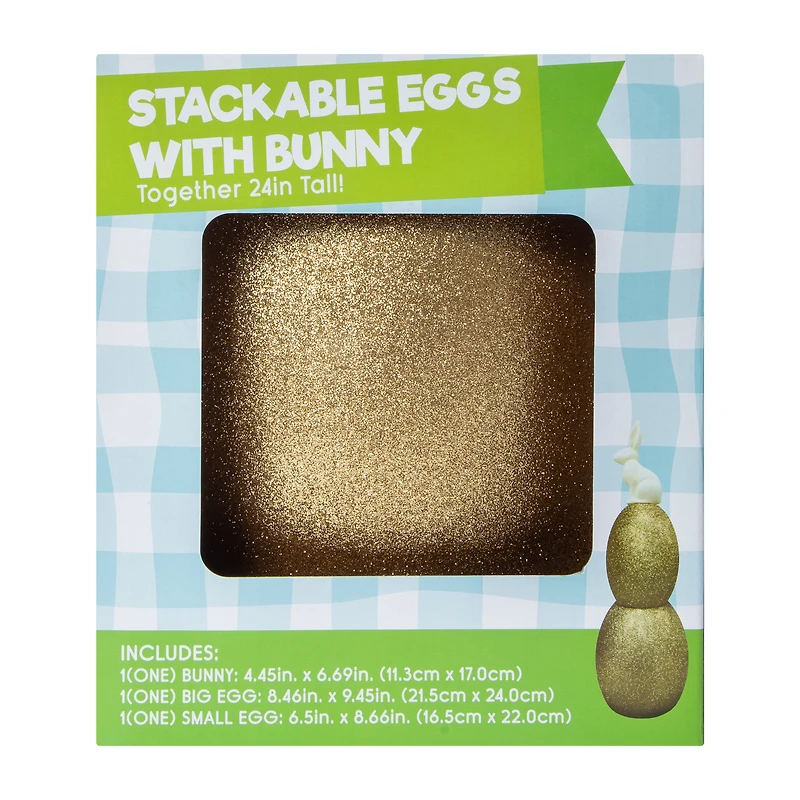Stackable Eggs With Bunny 24in