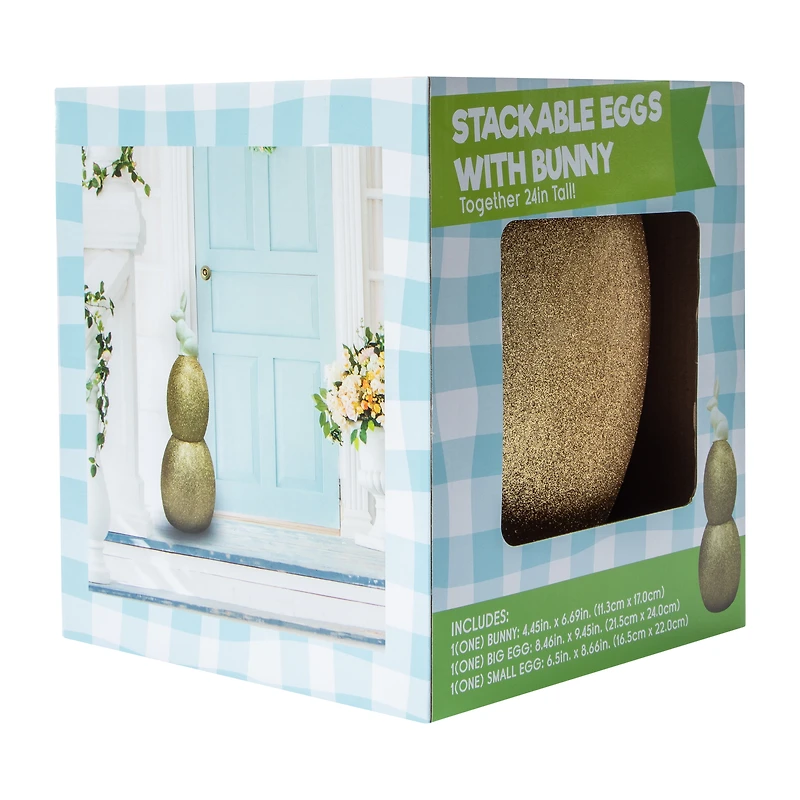 Stackable Eggs With Bunny 24in