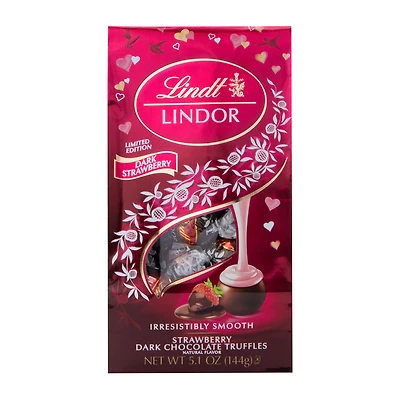 Lindt Lindor Valentine's Limited Edition Dark Strawberry Truffles 5.1oz