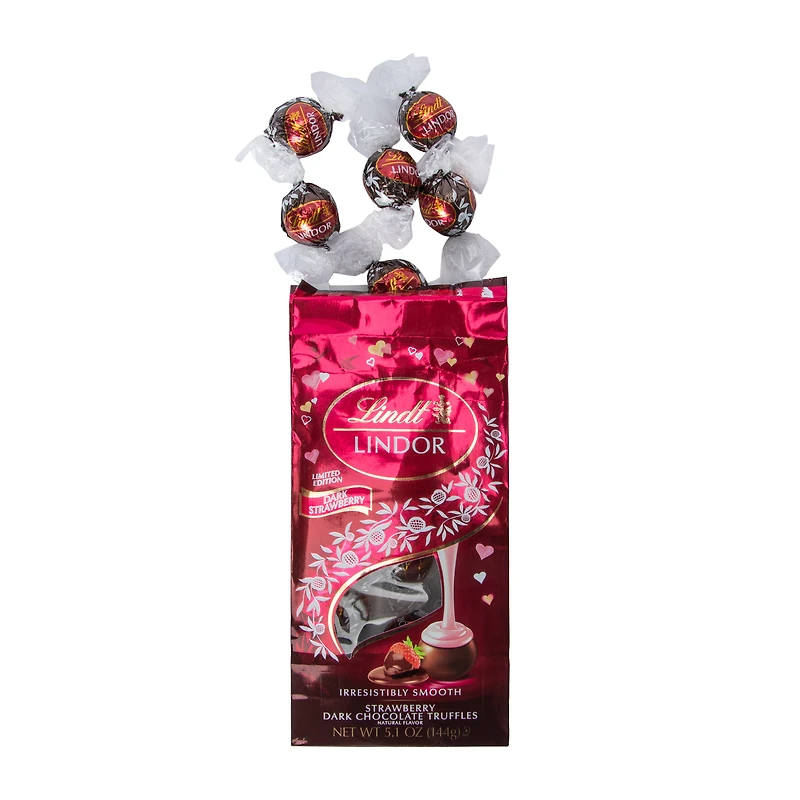 Lindt Lindor Valentine's Limited Edition Dark Strawberry Truffles 5.1oz