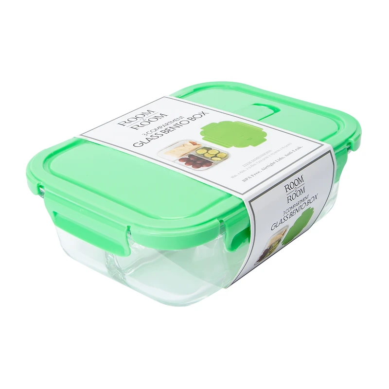 Glass Bento Box 3-Compartment