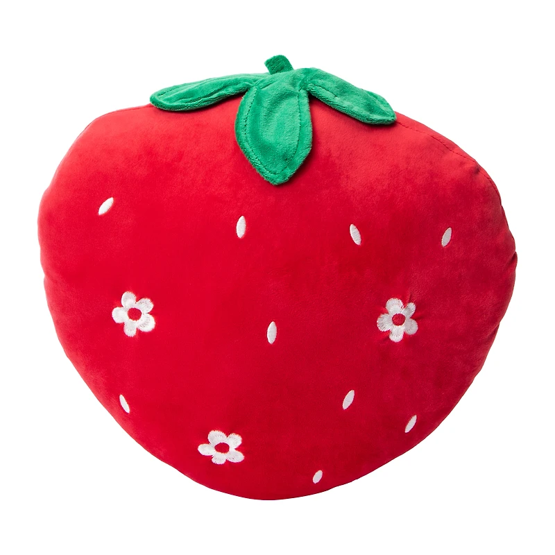 Strawberry Plush Pillow 14in x 14in