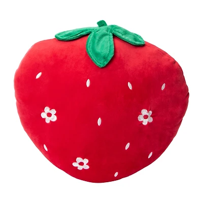 Strawberry Plush Pillow 14in x 14in
