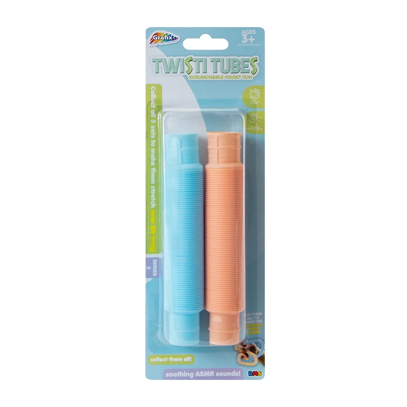Grafix® Twisti Tubes Scrunchable Fidget Toy 2-Pack