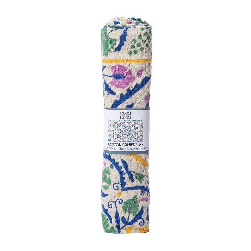 Cotton Printed Rug 36in x 60in