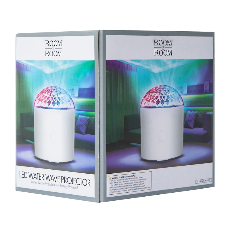 LED Battery-Powered Water Wave Projector