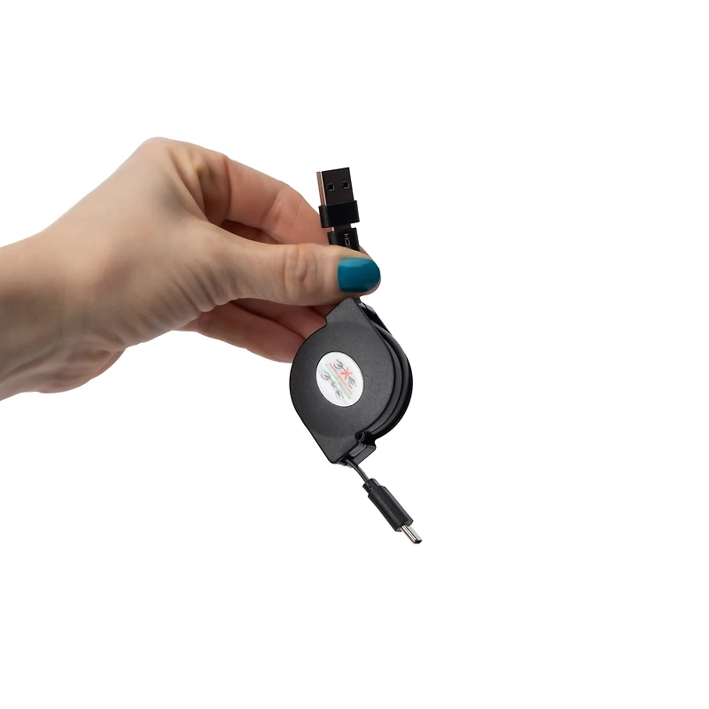 Retractable USB-C To 3.5 ft. Cable