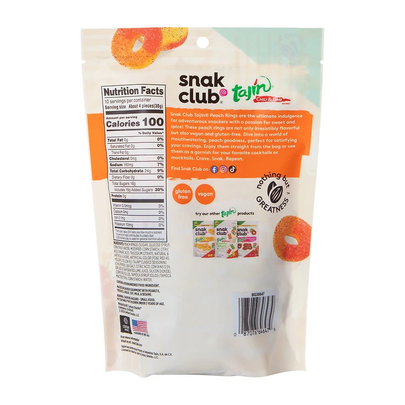 Snack Club Tajin® Peach Rings 11oz