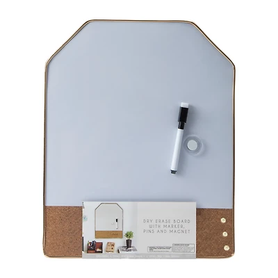 Dry Eraser Board With Marker, Pins & Magnet