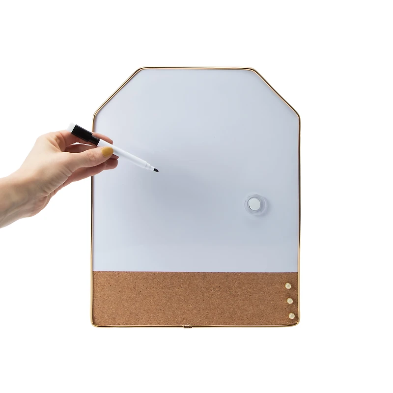 Dry Eraser Board With Marker, Pins & Magnet