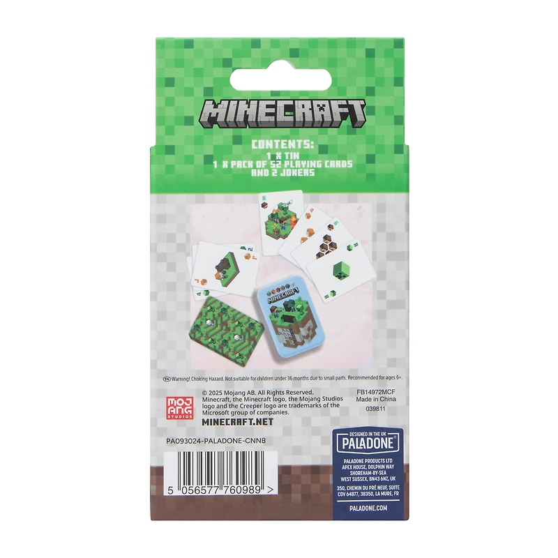 Minecraft Playing Cards With Tin Set