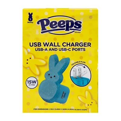 Peeps® 3.1A Bunny USB Wall Charger