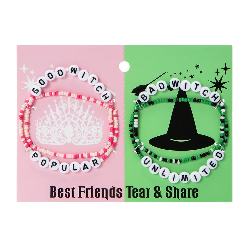 BFF Tear & Share Good Witch/Bad Witch Beaded Bracelets 2-Pack