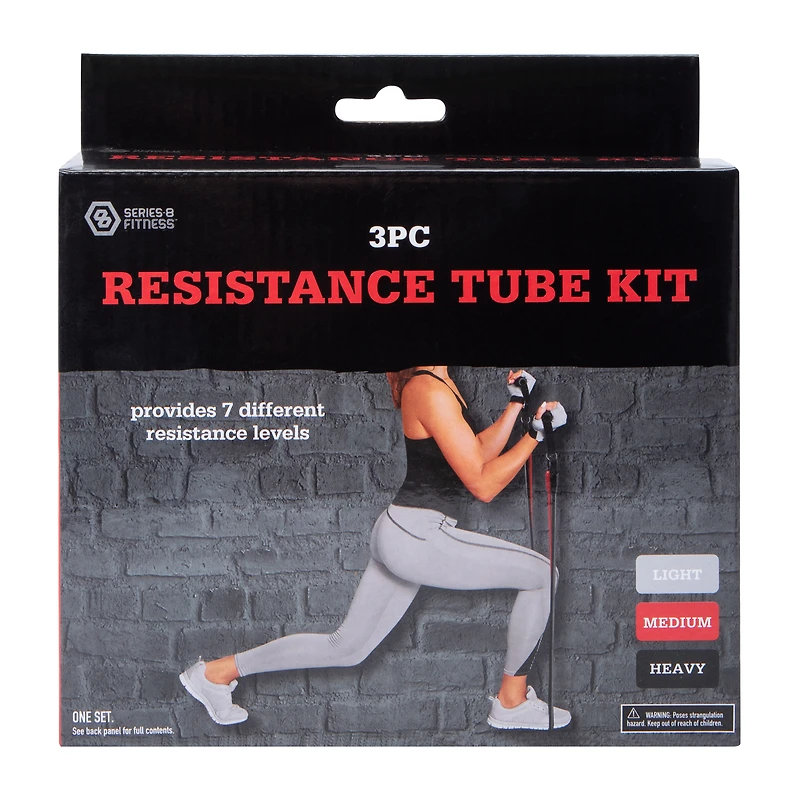 Series-8 Fitness™ Resistance Tube Kit 3-Pack