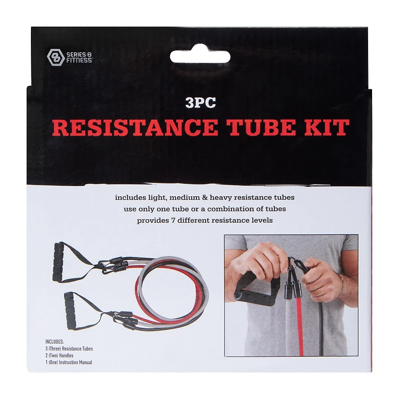 Series-8 Fitness™ Resistance Tube Kit 3-Pack
